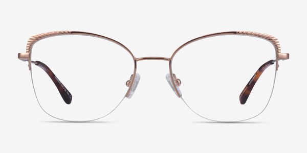 Amande Rose Gold Metal Eyeglass Frames