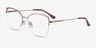 Amande Rose Gold MetalEyeglass Frames from EyeBuyDirect, Angle View