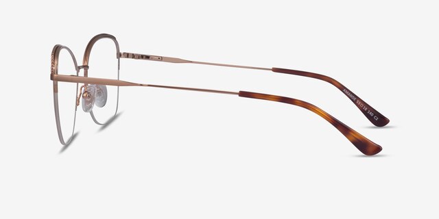 Amande Rose Gold MetalEyeglass Frames from EyeBuyDirect, Side View