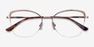 Amande Rose Gold MetalEyeglass Frames from EyeBuyDirect, Closed View