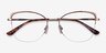 Amande Rose Gold MetalEyeglass Frames from EyeBuyDirect, Closed View