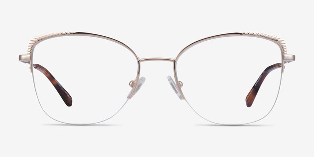 Amande Gold MetalEyeglass Frames from EyeBuyDirect, Front View