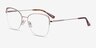 Amande Gold MetalEyeglass Frames from EyeBuyDirect, Angle View