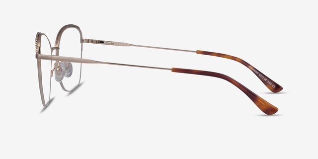Amande Gold MetalEyeglass Frames from EyeBuyDirect, Side View
