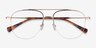 Universe Gold Tortoise MetalEyeglass Frames from EyeBuyDirect, Closed View