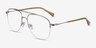 Universe Silver Yellow MetalEyeglass Frames from EyeBuyDirect, Angle View