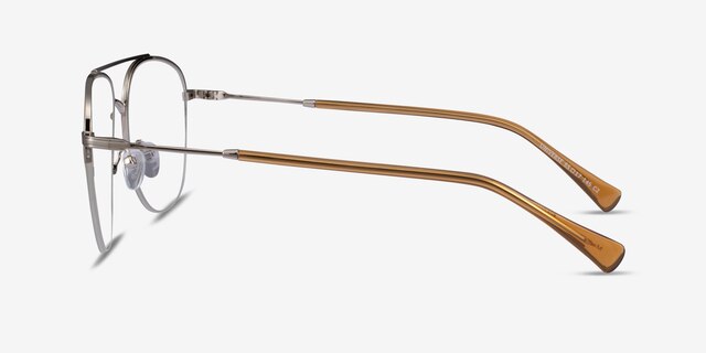 Universe Silver Yellow MetalEyeglass Frames from EyeBuyDirect, Side View