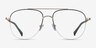 Universe Green Gold MetalEyeglass Frames from EyeBuyDirect, Front View