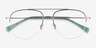 Universe Green Gold MetalEyeglass Frames from EyeBuyDirect, Closed View