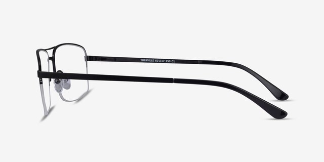 Yorkville Black MetalEyeglass Frames from EyeBuyDirect, Side View