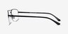 Yorkville Black MetalEyeglass Frames from EyeBuyDirect, Side View