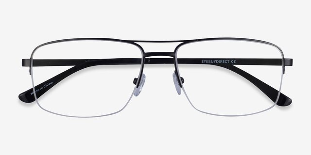 Yorkville Black MetalEyeglass Frames from EyeBuyDirect, Closed View