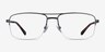 Yorkville Gunmetal MetalEyeglass Frames from EyeBuyDirect, Front View