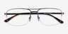 Yorkville Gunmetal MetalEyeglass Frames from EyeBuyDirect, Closed View