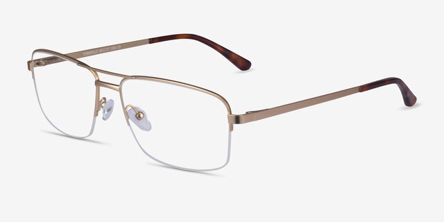 Yorkville Gold MetalEyeglass Frames from EyeBuyDirect, Angle View
