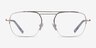 Cabrini Gold Clear MetalEyeglass Frames from EyeBuyDirect, Front View