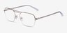 Cabrini Gold Clear MetalEyeglass Frames from EyeBuyDirect, Angle View