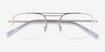 Cabrini Gold Clear MetalEyeglass Frames from EyeBuyDirect, Closed View