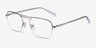 Cabrini Silver Clear MétalMontures de lunettes de vue d'EyeBuyDirect, Vue d'Angle