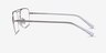 Cabrini Silver Clear MétalMontures de lunettes de vue d'EyeBuyDirect, Vue de Côté