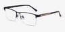 Childeric Black Gold MétalMontures de lunettes de vue d'EyeBuyDirect, Vue d'Angle