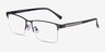 Childeric Gunmetal MetalEyeglass Frames from EyeBuyDirect, Angle View