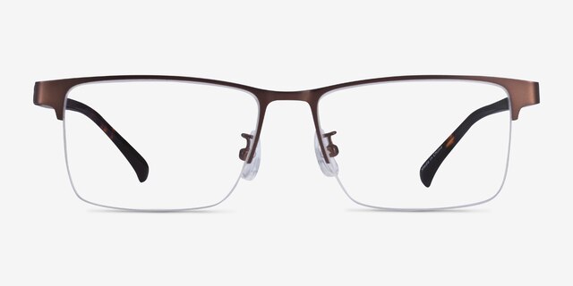 Childeric Brown Tortoise MetalEyeglass Frames from EyeBuyDirect, Front View