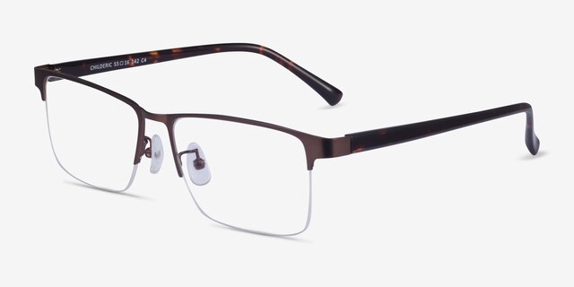 Childeric Brown Tortoise MetalEyeglass Frames from EyeBuyDirect, Angle View