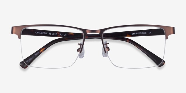 Childeric Brown Tortoise MetalEyeglass Frames from EyeBuyDirect, Closed View