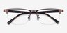 Childeric Brown Tortoise MetalEyeglass Frames from EyeBuyDirect, Closed View