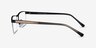 Zac Black Gold MétalMontures de lunettes de vue d'EyeBuyDirect, Vue de Côté