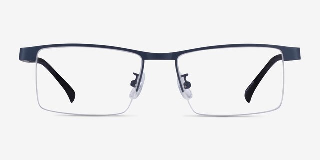 Zac Bleu MétalMontures de lunettes de vue d'EyeBuyDirect, Vue de Face