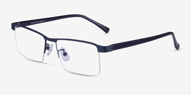 Zac Bleu MétalMontures de lunettes de vue d'EyeBuyDirect, Vue d'Angle