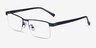 Zac Bleu MétalMontures de lunettes de vue d'EyeBuyDirect, Vue d'Angle