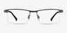 Zac Gunmetal MetalEyeglass Frames from EyeBuyDirect, Front View