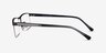 Zac Gunmetal MetalEyeglass Frames from EyeBuyDirect, Side View
