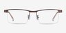 Zac Coffee Gold MetalEyeglass Frames from EyeBuyDirect, Front View
