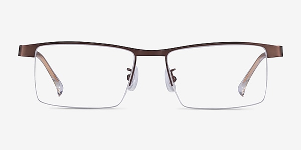 Zac Coffee Gold Metal Eyeglass Frames