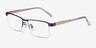 Zac Coffee Gold MetalEyeglass Frames from EyeBuyDirect, Angle View