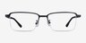 Nine Black MetalEyeglass Frames from EyeBuyDirect, Front View