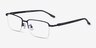 Nine Black MetalEyeglass Frames from EyeBuyDirect, Angle View