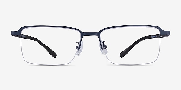 Nine Navy Black Métal Montures de lunettes de vue
