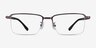 Nine Gunmetal MetalEyeglass Frames from EyeBuyDirect, Front View