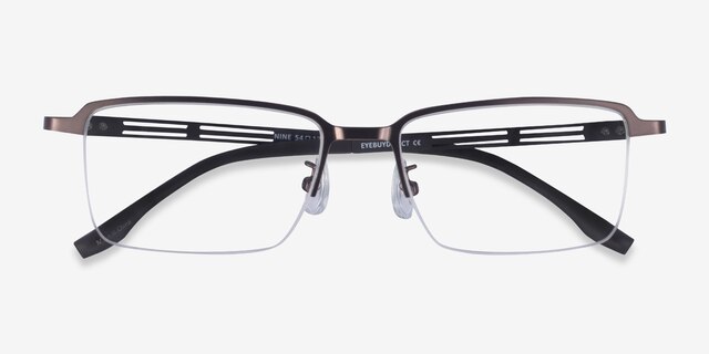 Nine Gunmetal MetalEyeglass Frames from EyeBuyDirect, Closed View