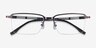 Nine Gunmetal MetalEyeglass Frames from EyeBuyDirect, Closed View