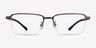 Nine Coffee Black MetalEyeglass Frames from EyeBuyDirect, Front View