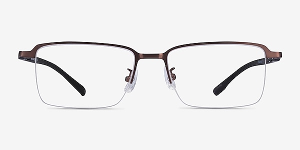 Nine Coffee Black Metal Eyeglass Frames