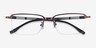 Nine Coffee Black MetalEyeglass Frames from EyeBuyDirect, Closed View