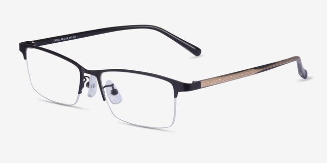 Cadel Black Gold MetalEyeglass Frames from EyeBuyDirect, Angle View
