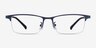 Cadel Navy MetalEyeglass Frames from EyeBuyDirect, Front View